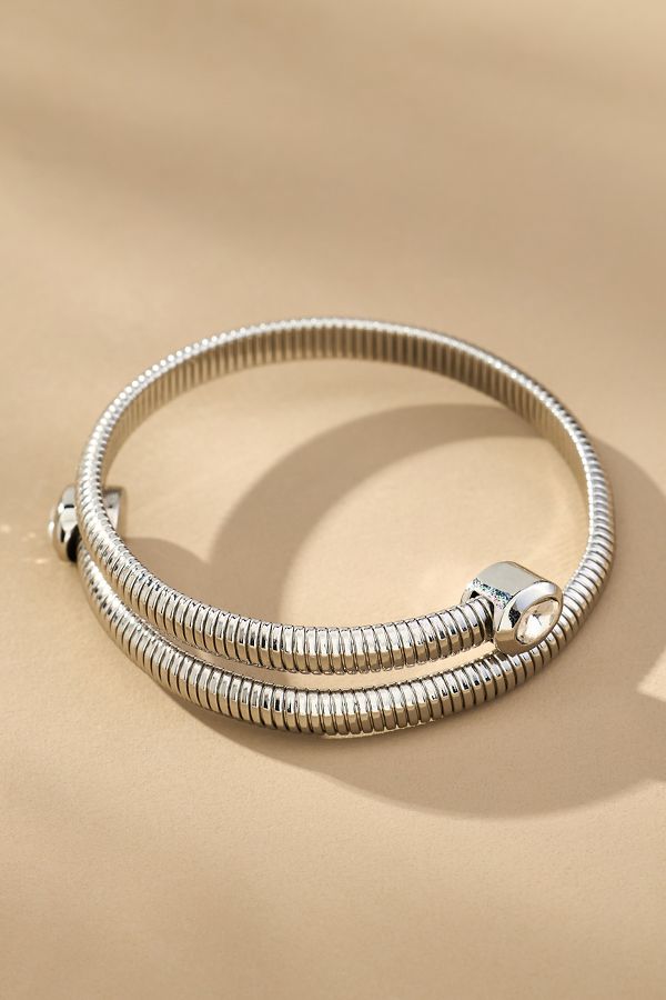 Slide View: 1: Crystal Coil Wrap Bracelet