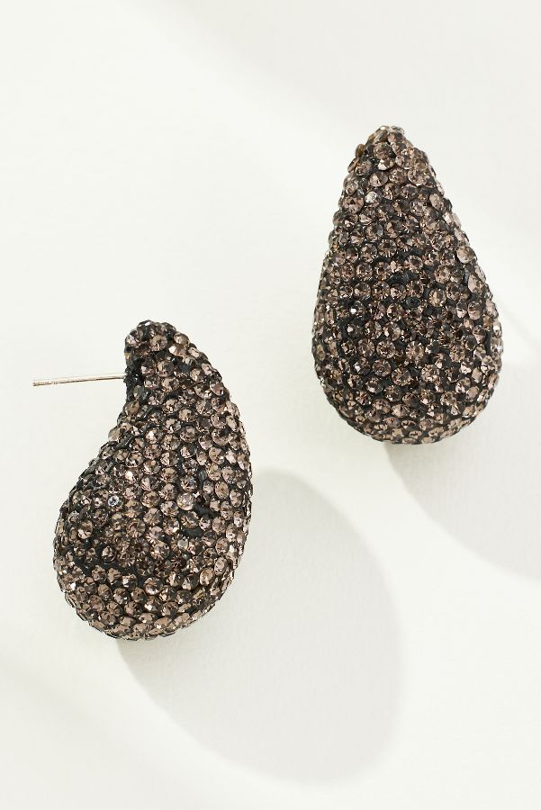 Slide View: 1: The Petra Drop Earrings: Pavé Edition