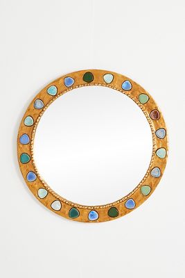 Cosima Round Jeweled Mirror