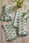 Thumbnail View 1: Samira Cotton Napkins, Set of 4 Green