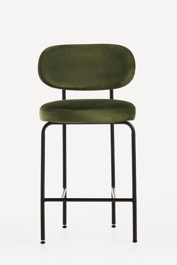 Slide View: 1: Velvet Tashi Counter Stool