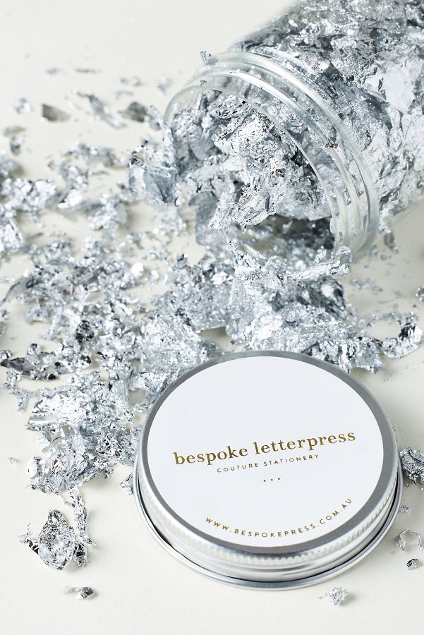 Slide View: 2: Bespoke Letterpress Wax Foil Leaf Jar