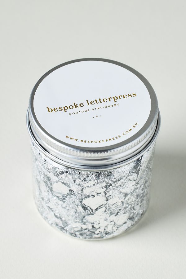 Slide View: 1: Bespoke Letterpress Wax Foil Leaf Jar