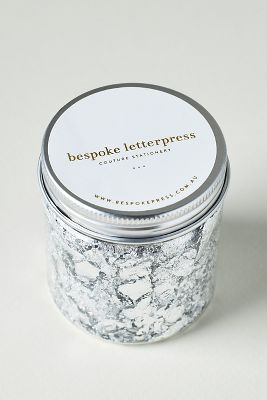 Bespoke Letterpress Wax Foil Leaf Jar