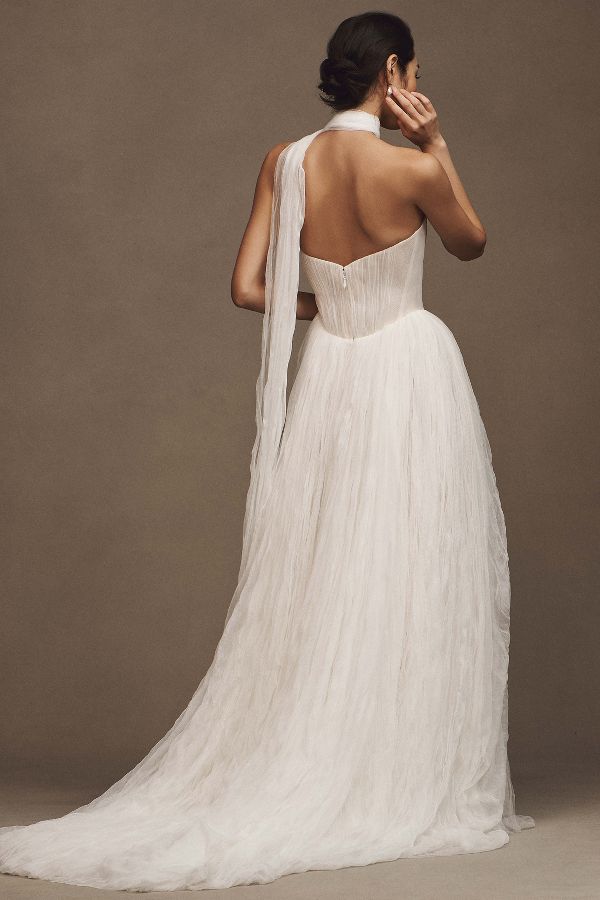 Slide View: 4: Watters Reko Strapless Corset Wedding Gown