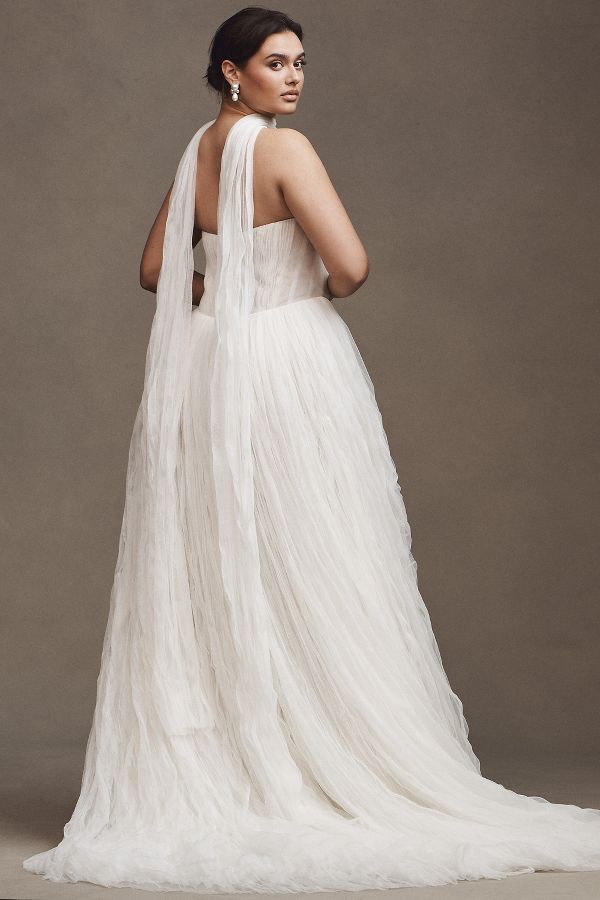 Slide View: 8: Watters Reko Strapless Corset Wedding Gown