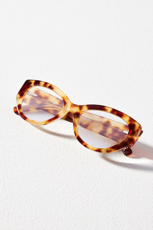 Slide View: 1: Chunky Oval Cat-Eye Readers