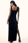 Thumbnail View 5: Helsi Marilyn Square-Neck Sequin Side-Slit Maxi Dress