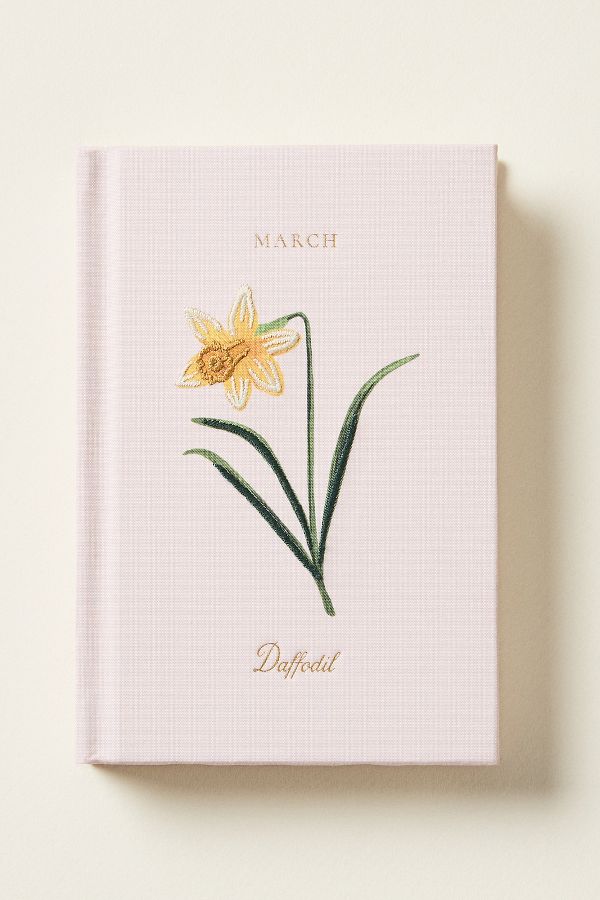 Slide View: 1: Rifle Paper Co. Birth Month Embroidered Mini Hardcover Journal