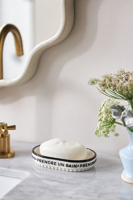 Claudette Glazed Ceramic Soap Dish