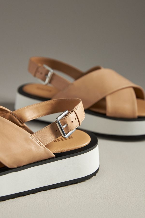 Slide View: 3: Maeve Cross-Strap Platform Sandals