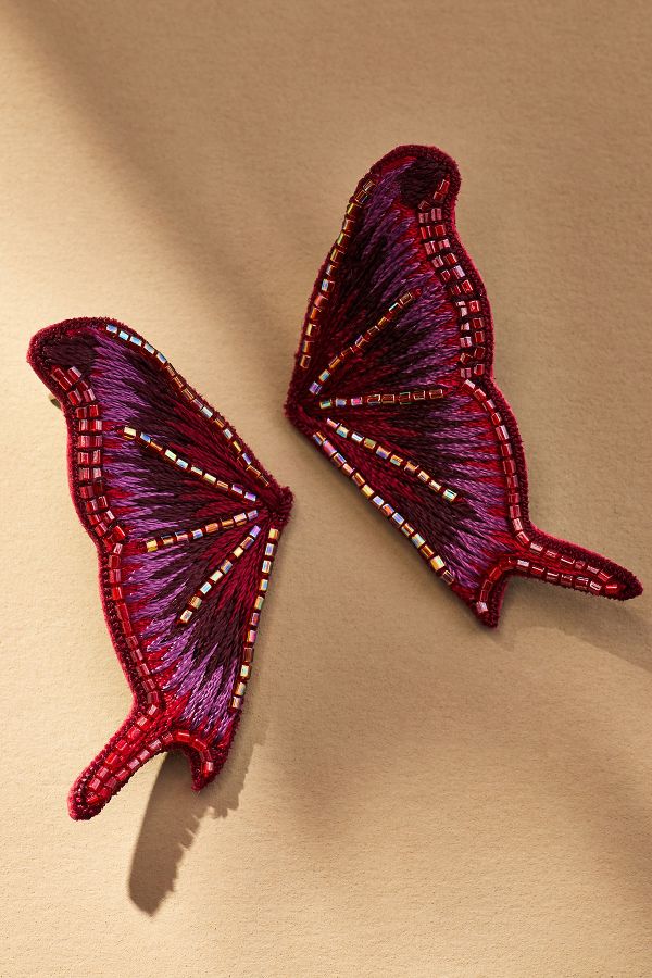 Slide View: 1: Mignonne Gavigan St. Marks Butterfly Stud Earrings