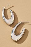 Thumbnail View 1: Thick Oblong Hoop Earrings