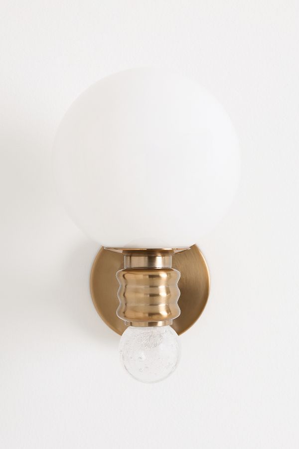 Slide View: 3: Harper Brass Single Sconce