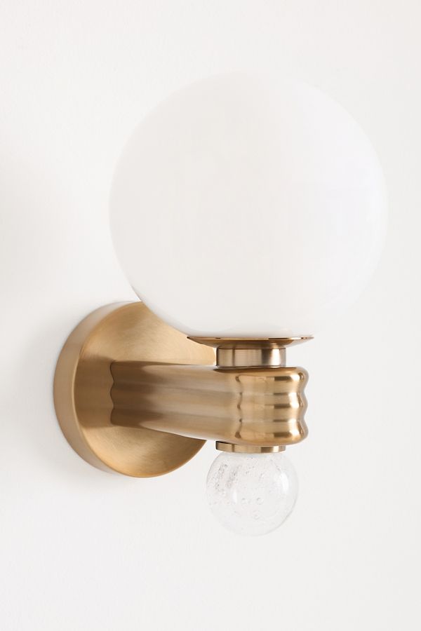 Slide View: 5: Harper Brass Single Sconce