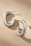 Thumbnail View 1: Oval Huggie Hoop Earrings