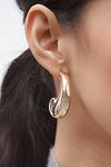 Thumbnail View 3: Thick Curved Bean Drop Earrings