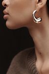 Thumbnail View 1: Thick Curved Bean Drop Earrings