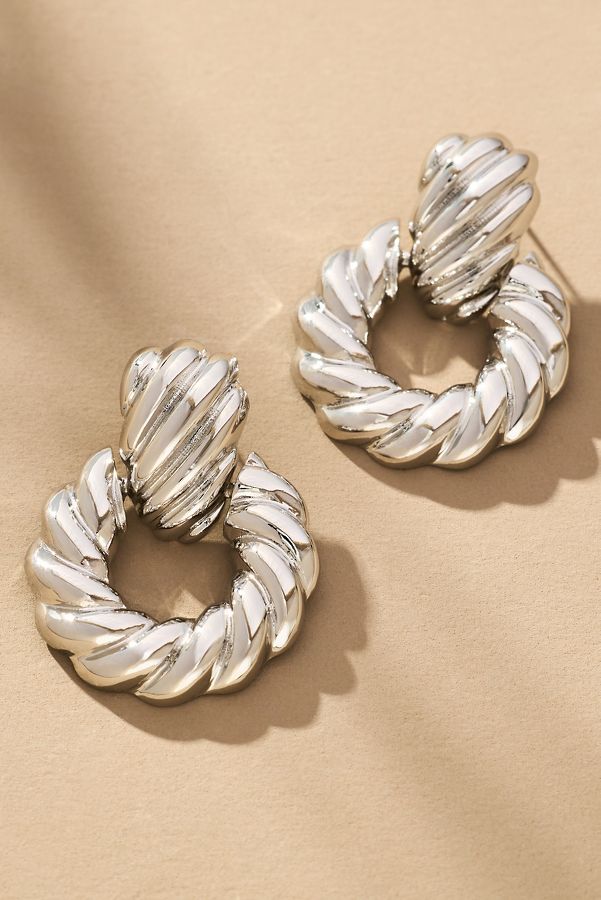 Slide View: 1: Twisted Circlet Earrings