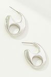 Thumbnail View 1: Round Cutout Huggie Hoop Earrings