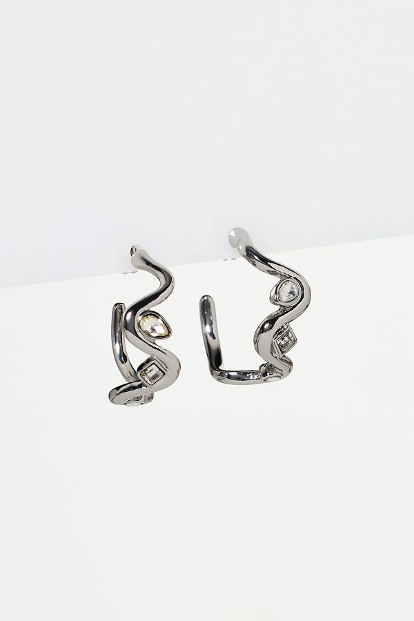 Slide View: 1: Serpentine Crystal Earrings