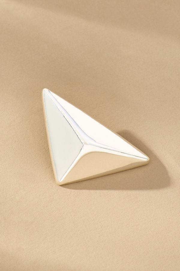 Slide View: 2: 3D Pyramid Post Earrings