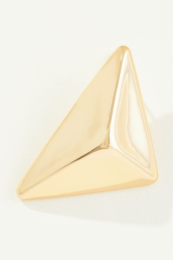 Slide View: 2: 3D Pyramid Post Earrings