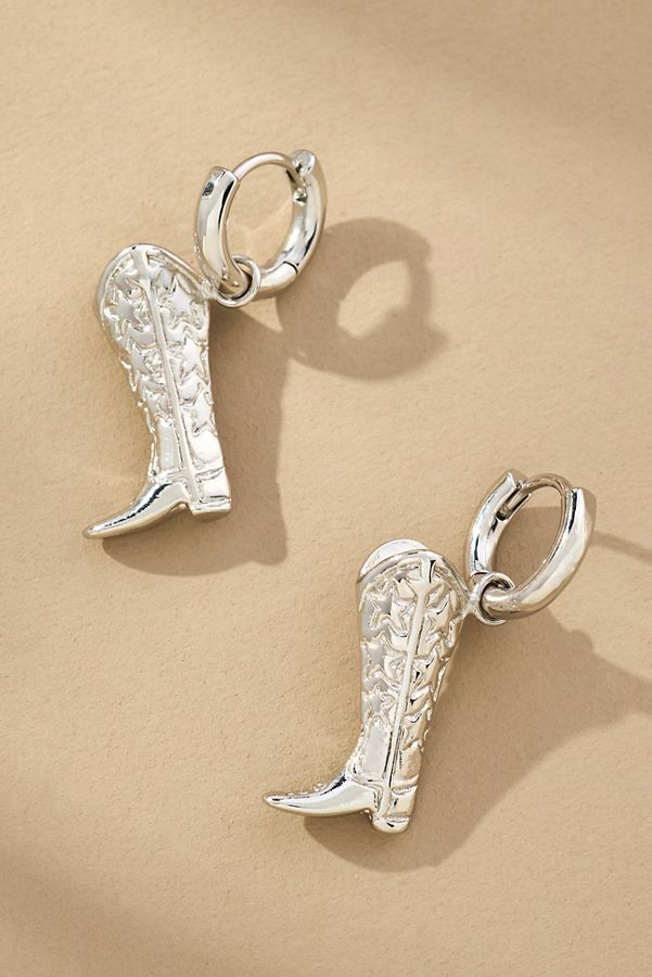 Slide View: 1: Western Boot Charm Earrings