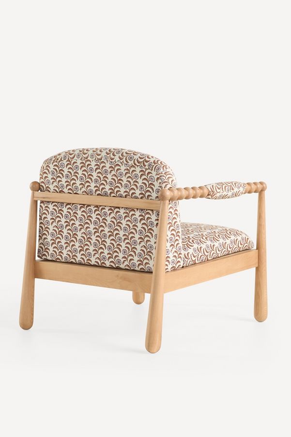 Slide View: 5: Pippa Leora Block Print Accent Chair