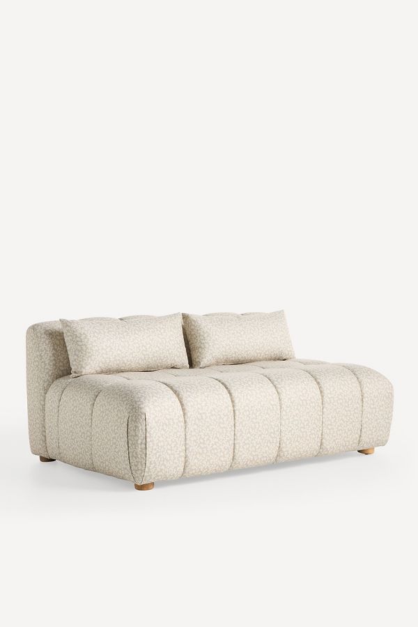 Slide View: 3: Kora Tufted Irena Print Armless Sofa