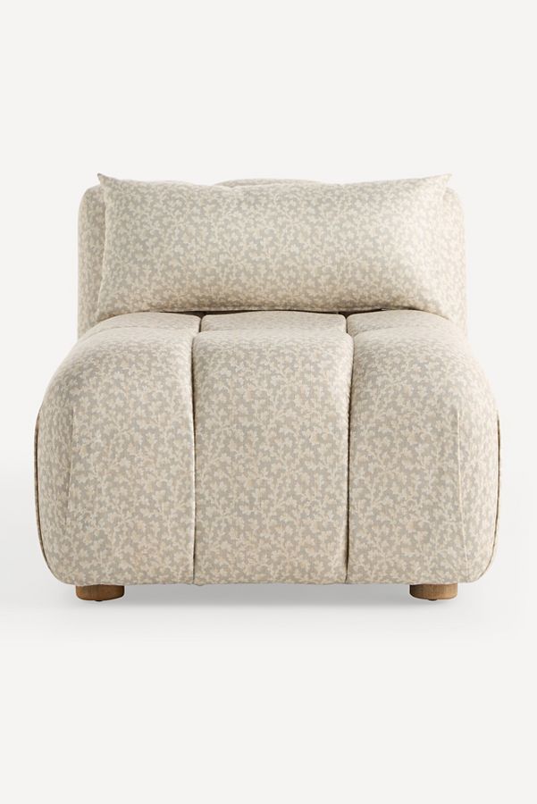 Slide View: 1: Kora Tufted Irena Print Armless Chair