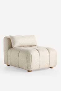 Slide View: 3: Kora Tufted Irena Print Armless Chair