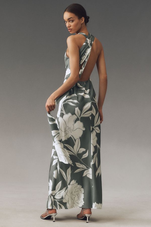 Slide View: 2: Significant Other Annabel Asymmetrical Satin Maxi Dress