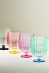 Thumbnail View 1: Raquel Scallop Acrylic Goblet Wine Glasses, Set of 4