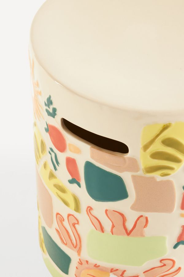 Slide View: 2: Mira Patchwork Ceramic Side Table