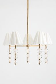 Slide View: 1: Giulia Cut-Glass Shaded Chandelier