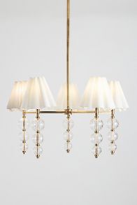 Slide View: 2: Giulia Cut-Glass Shaded Chandelier