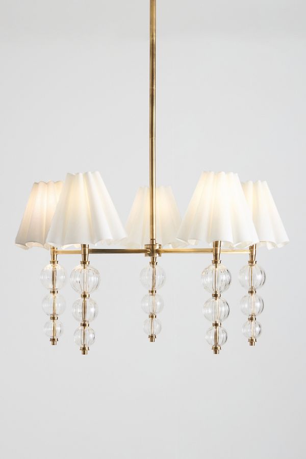 Slide View: 2: Giulia Cut-Glass Shaded Chandelier