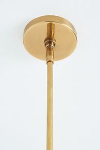 Slide View: 4: Lee Shaded Brass Chandelier