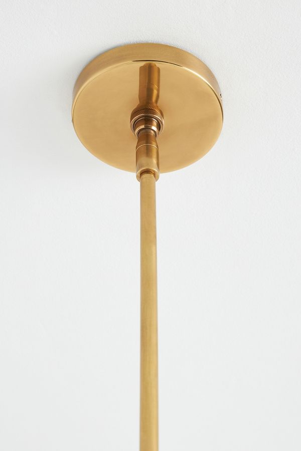 Slide View: 4: Lee Shaded Brass Chandelier