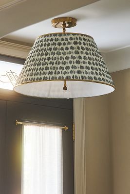 Lee Brass Semi-Flush Mount Pendant