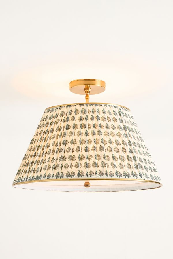 Slide View: 4: Lee Brass Semi-Flush Mount Pendant