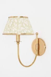 Slide View: 1: Lee Shaded Brass Sconce