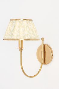 Slide View: 2: Lee Shaded Brass Sconce