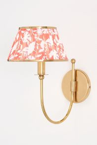 Slide View: 5: Lee Shaded Brass Sconce