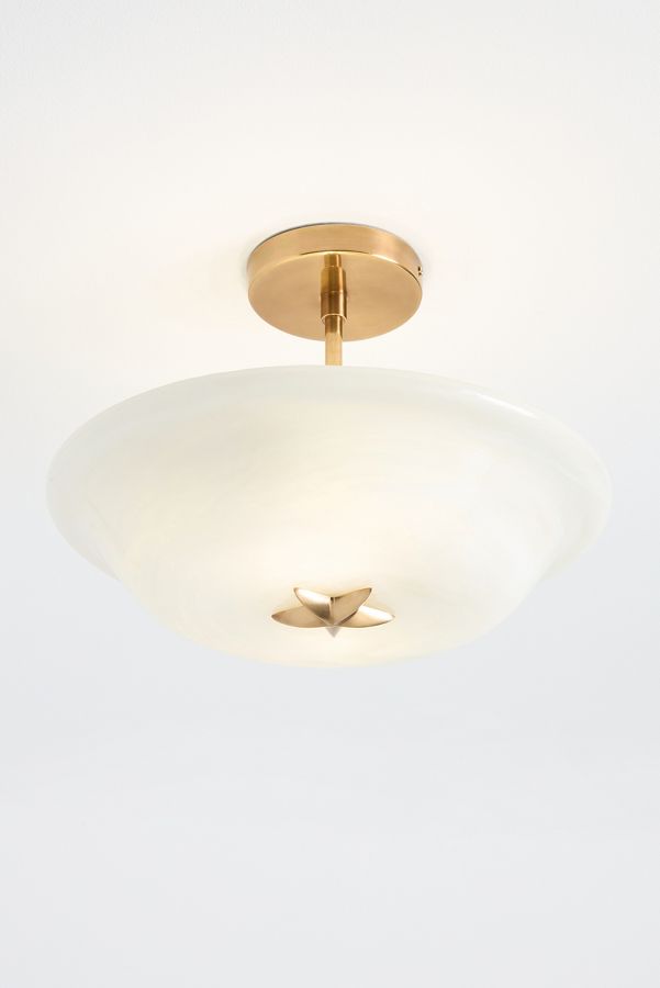 Slide View: 2: Stella Brass Star Semi-Flush Mount