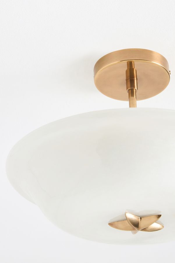 Slide View: 3: Stella Brass Star Semi-Flush Mount