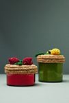 Thumbnail View 2: Fruta Floral Lemon Blossom Handwoven Lid Glass Candle