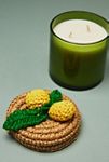 Thumbnail View 3: Fruta Floral Lemon Blossom Handwoven Lid Glass Candle