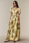 Thumbnail View 1: BHLDN Aurora Puff-Sleeve Taffeta Maxi Dress